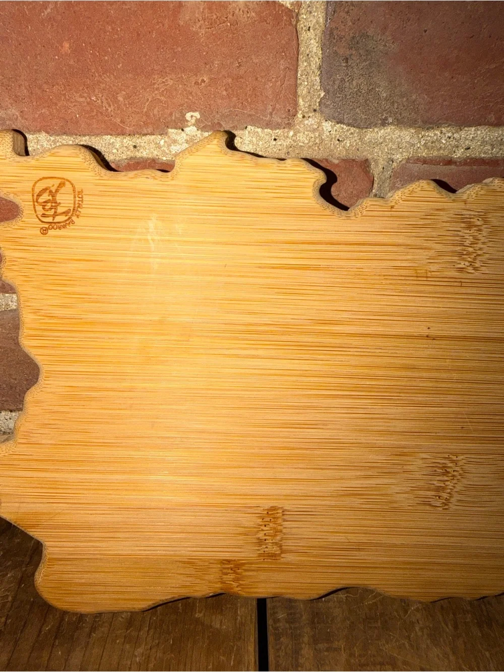 Totally Bamboo Puerto Rico Shaped Cutting Board Charcuterie Serving Tray